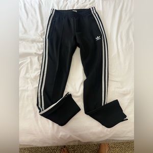 Adidas Black and White Striped Joggers